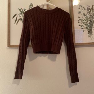 Brown knit sweater